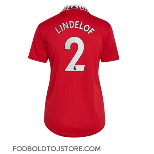 Manchester United Victor Lindelof #2 Hjemmebanetrøje Dame 2022-23 Kortærmet